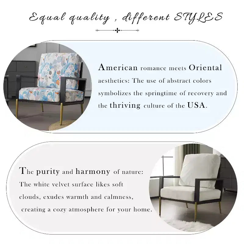 Fauteuil en velours en métal et hévéa Mid-Century Modern