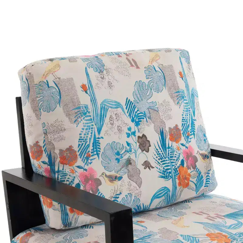 Fauteuil en velours en métal et hévéa Mid-Century Modern