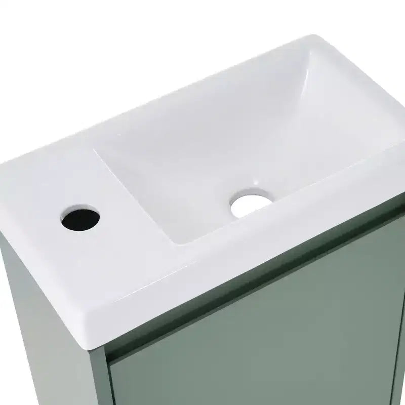 Meuble-lavabo de salle de bain avec évier, meuble-lavabo avec portes à fermeture amortie, meuble de salle de bain mural flottant avec évier pour petit espace