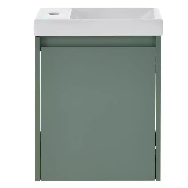 Meuble-lavabo de salle de bain avec évier, meuble-lavabo avec portes à fermeture amortie, meuble de salle de bain mural flottant avec évier pour petit espace