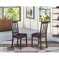 HomeStock Kitchen Dining Chair Cappuccino Solid Wood Seat Modern Style