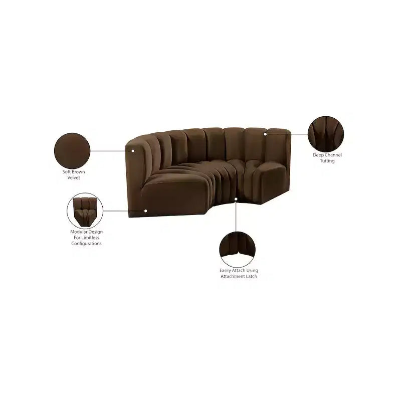 Canapé modulaire Arc Velvet