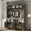 Famapy Multi-Functional Rustic Storage Cabinet,Display Cabinet & Bookcase,Living Room Storage Unit,Kitchen Pantry Hutch for Dishware Storage