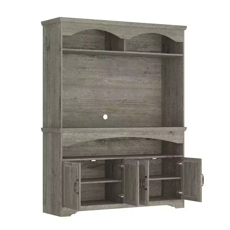 Meuble de rangement rustique multifonctionnel, Vitrine et Bibliothèque