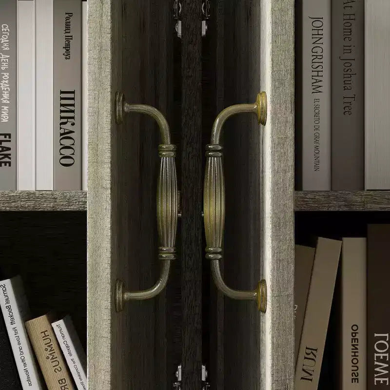 Meuble de rangement rustique multifonctionnel, Vitrine et Bibliothèque