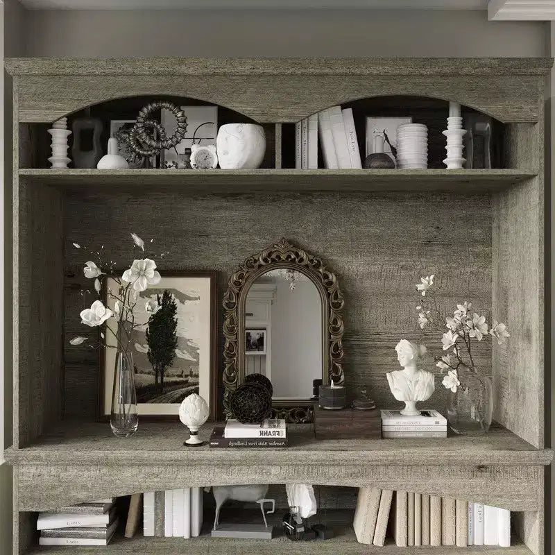 Meuble de rangement rustique multifonctionnel, Vitrine et Bibliothèque