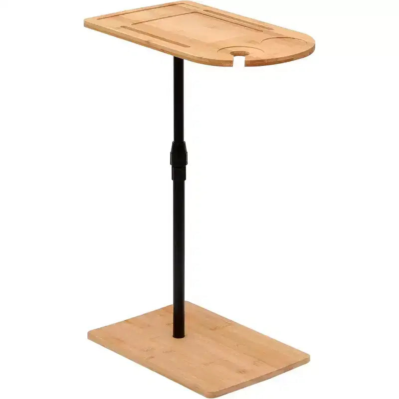 C-Shaped Sofa Tray Table for Sofa, 360 Rotatable and Height-Adjustable Side Table for Bed, TV Tray Table