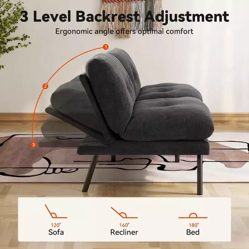 Canapé-lit futon convertible 72 po