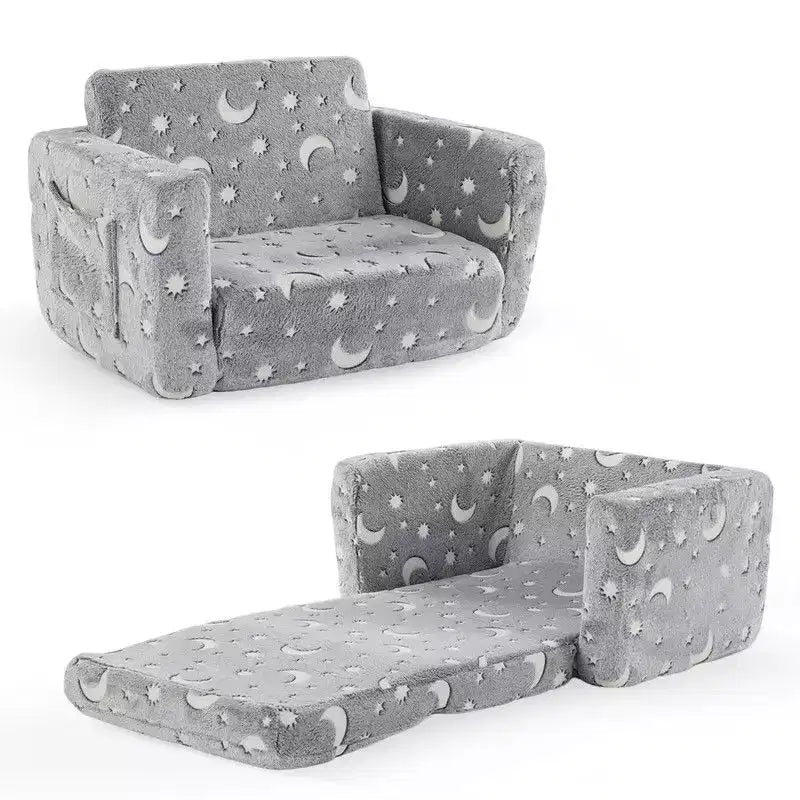 Karl Home 1-Piece Full Sponge Kids Single Folding Sofa Bed with Luminous Feature