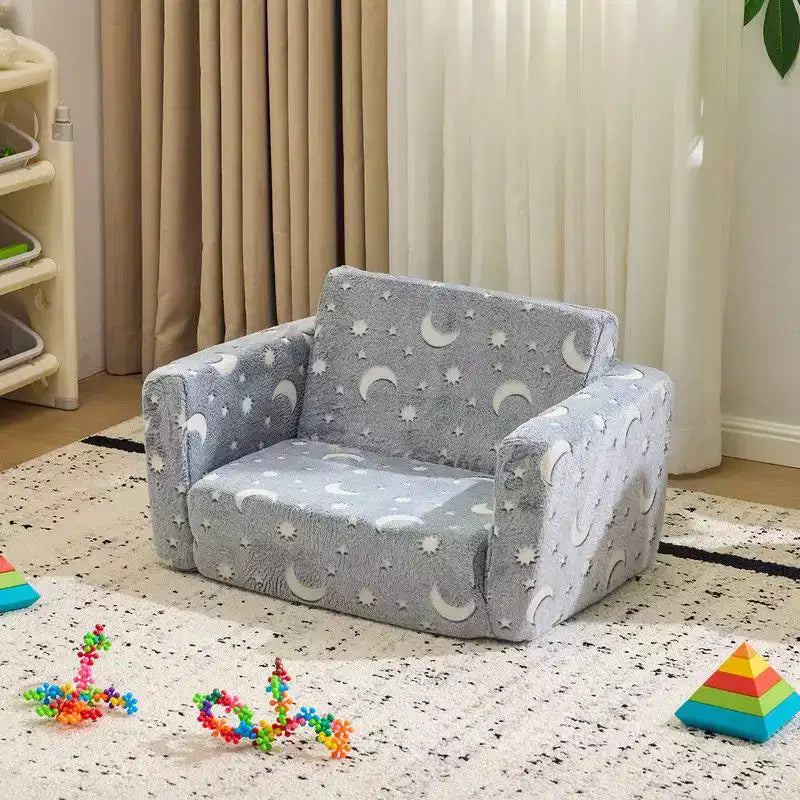 Canapé-lit pliant simple pour enfant avec éponge complète et fonction lumineuse