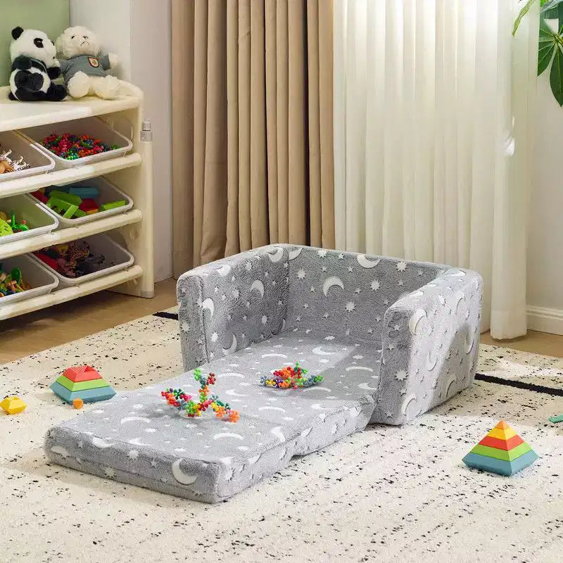 Canapé-lit pliant simple pour enfant avec éponge complète et fonction lumineuse