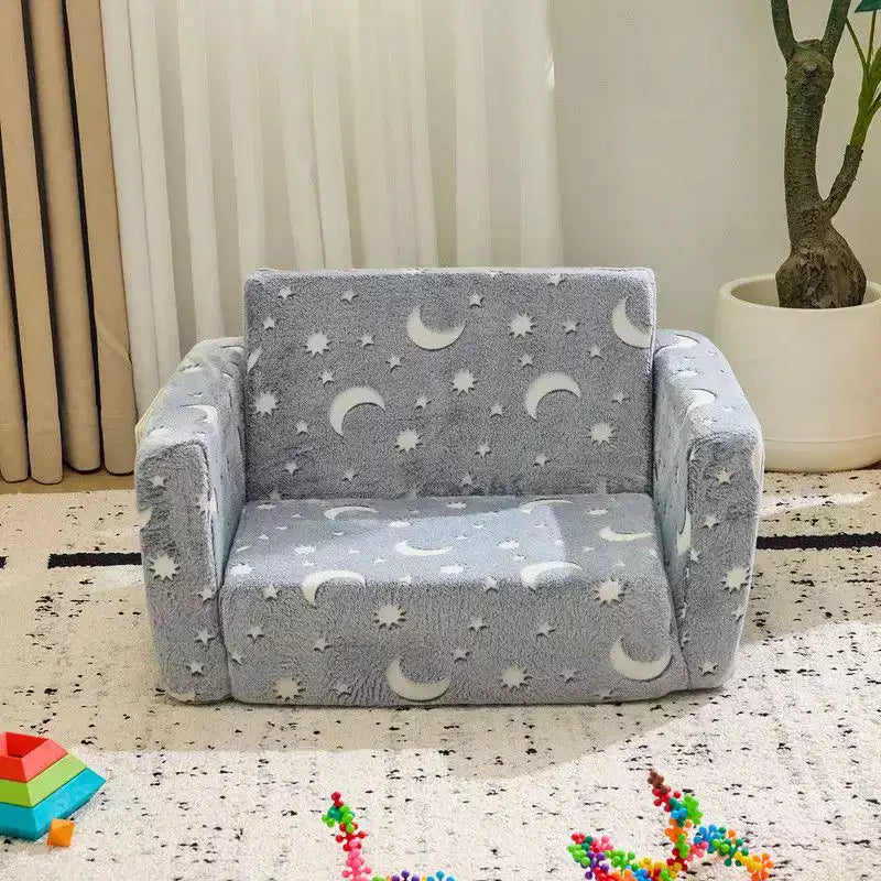 Canapé-lit pliant simple pour enfant avec éponge complète et fonction lumineuse