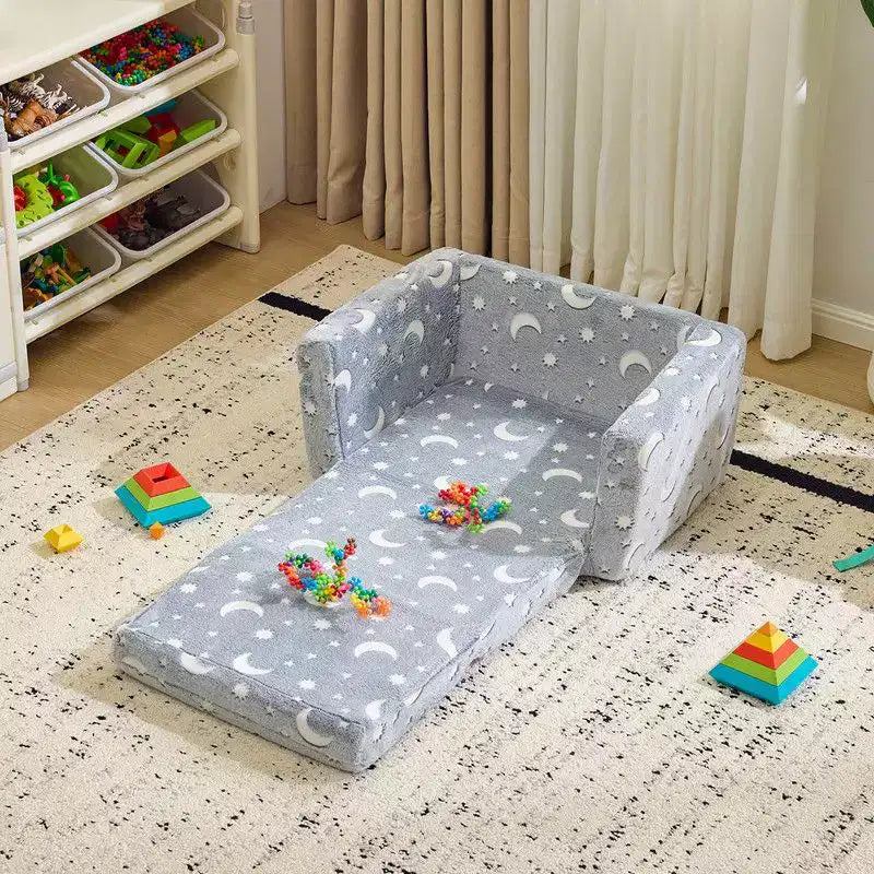 Canapé-lit pliant simple pour enfant avec éponge complète et fonction lumineuse