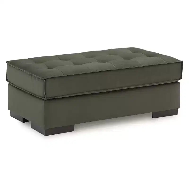 Signature Design by Ashley Marlow Peak Oversized Accent Ottoman, Tufted Polyester Upholstery, Olive Green