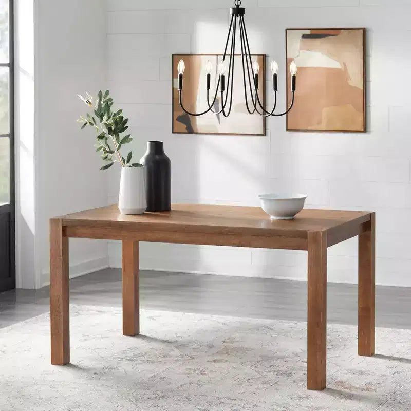 Table à manger rectangulaire style ferme moderne, coloris bois flotté