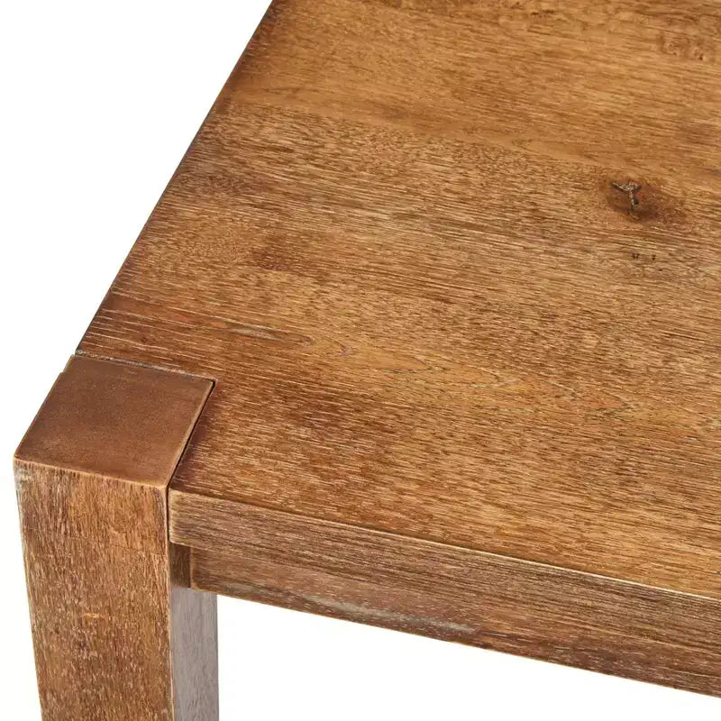 Table à manger rectangulaire style ferme moderne, coloris bois flotté