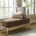 Corallina Upholstered Wooden Bench Natural Wood/Dark Brown - Threshold™ designed with Studio McGee