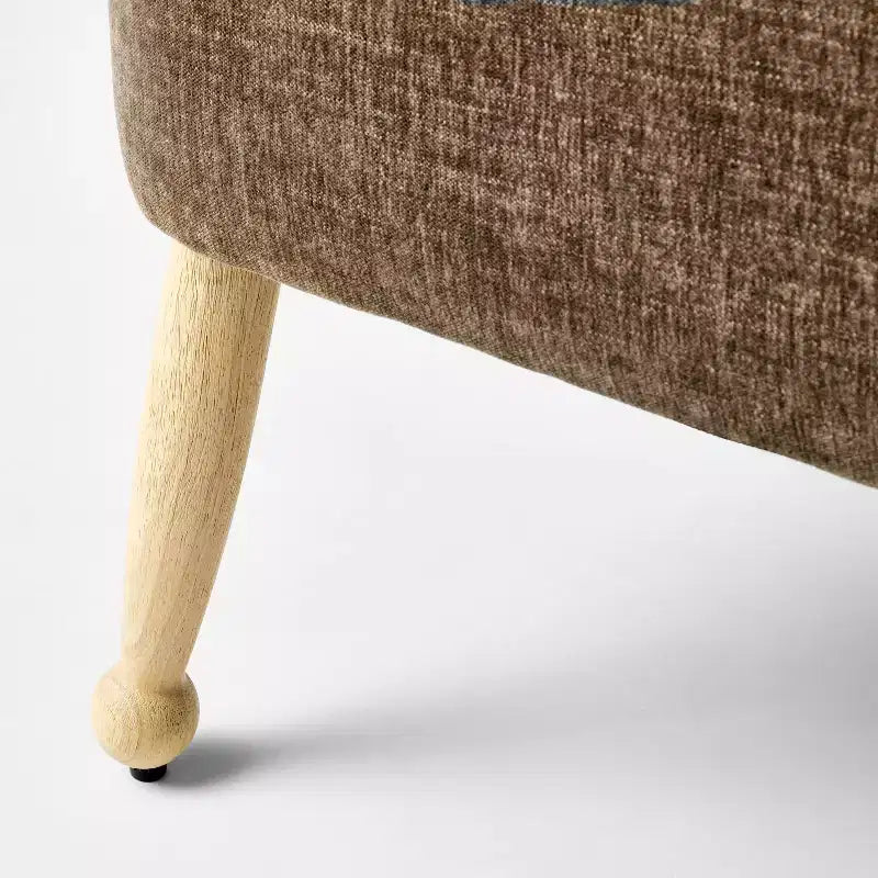 Banc rembourré en bois Bois naturel/brun foncé