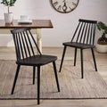 Set of 2 Dunsmuir Farmhouse Spindle-Back Dining Chairs - Christopher Knight Home