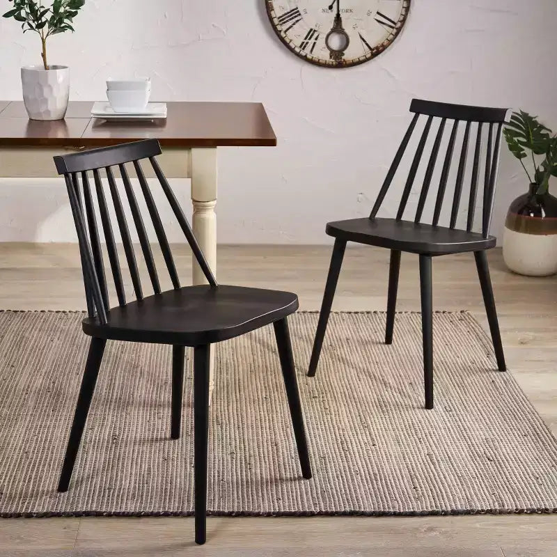 Set of 2 Dunsmuir Farmhouse Spindle-Back Dining Chairs - Christopher Knight Home