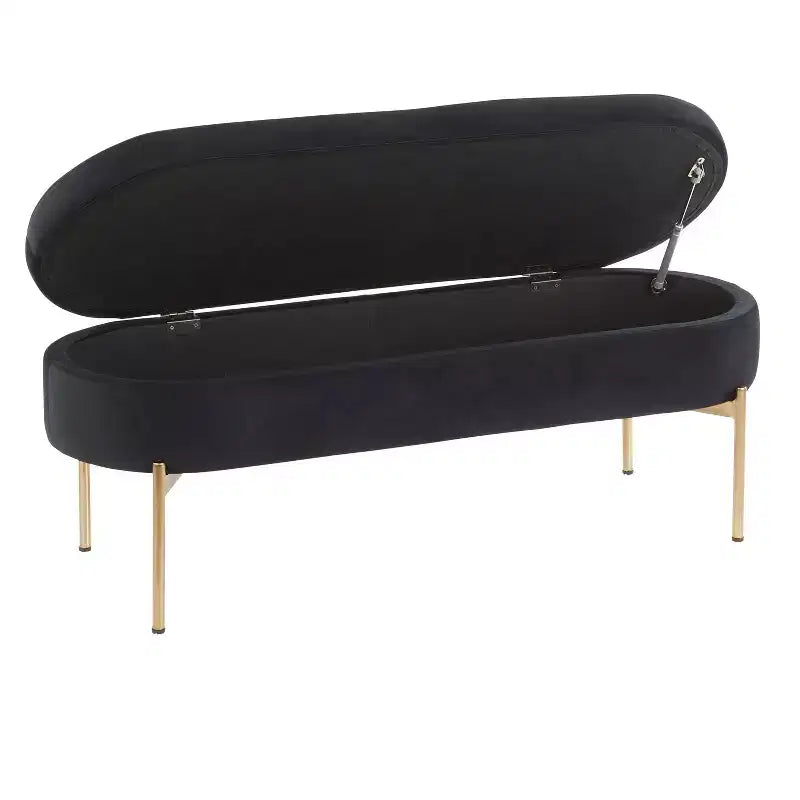 Banc de rangement contemporain capitonné