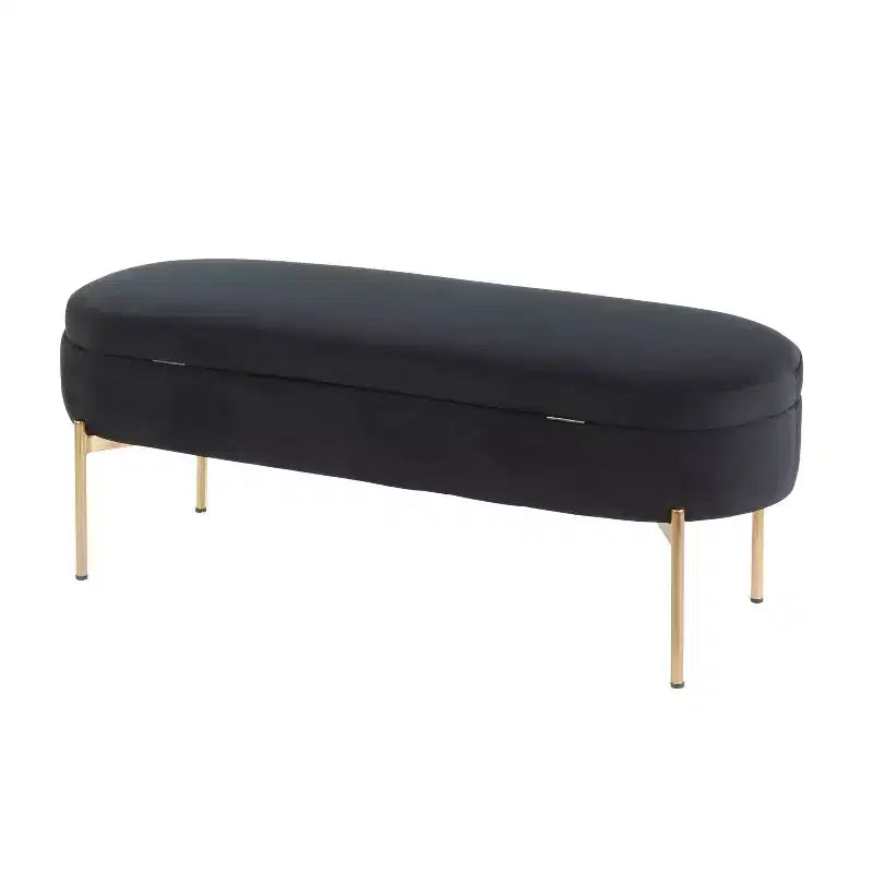 Banc de rangement contemporain capitonné
