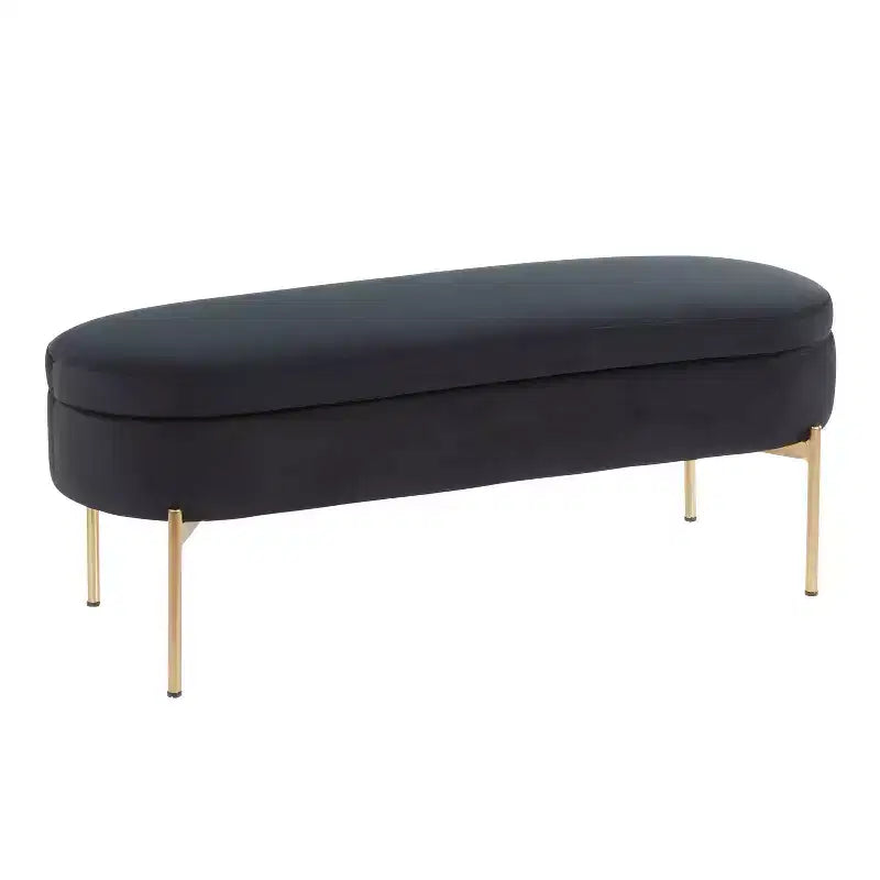 Banc de rangement contemporain capitonné