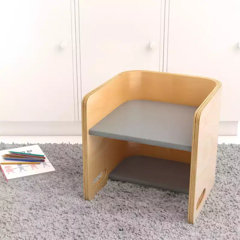 Chaise Cubique Polyvalente pour Tout-Petits Bentwood