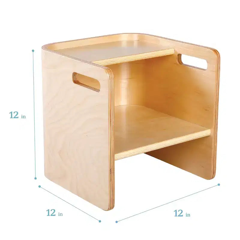Chaise Cubique Polyvalente pour Tout-Petits Bentwood