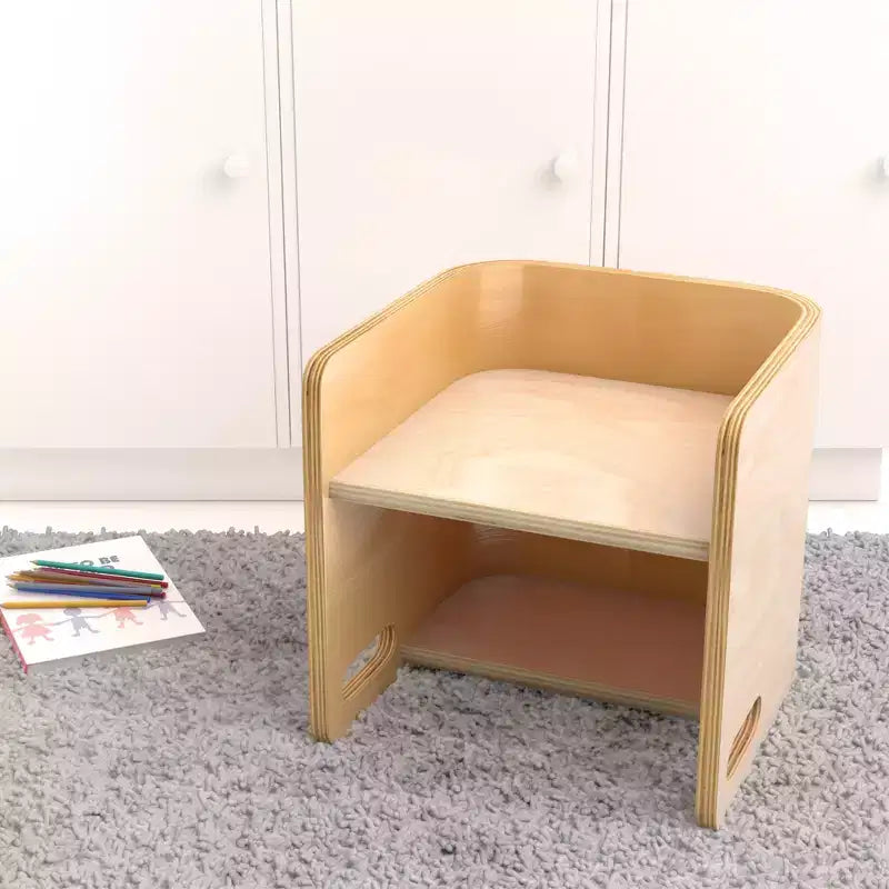 Chaise Cubique Polyvalente pour Tout-Petits Bentwood
