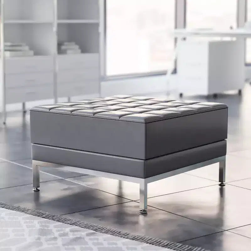 Ottoman modulable capitonné et matelassé