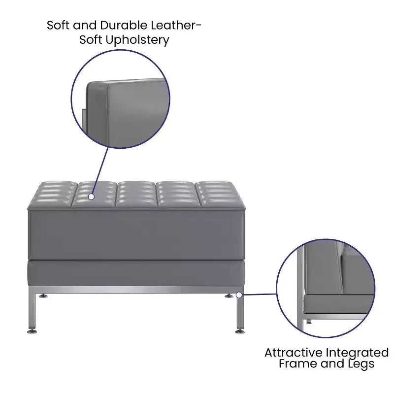 Ottoman modulable capitonné et matelassé