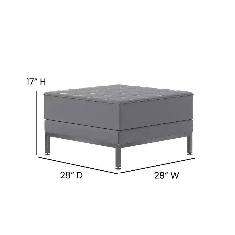 Ottoman modulable capitonné et matelassé