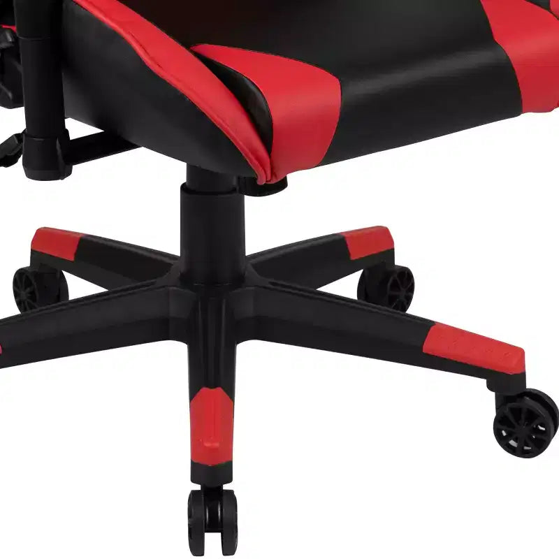 Ensemble bureau et chaise de jeu inclinable avec porte-gobelet et crochet pour casque