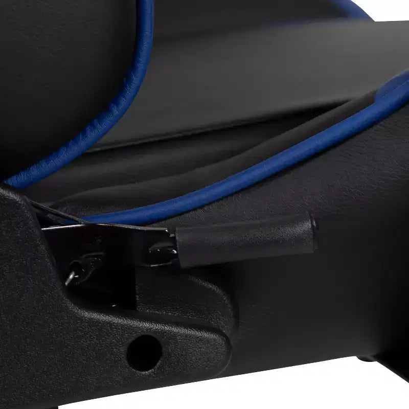 Fauteuil de jeu de course ergonomique de bureau pour ordinateur avec dossier entièrement inclinable et repose-pieds coulissant en cuir souple rouge
