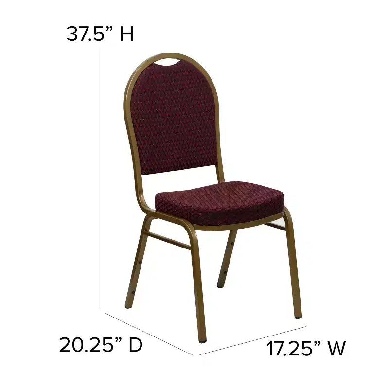 Chaise de banquet empilable à dossier dôme