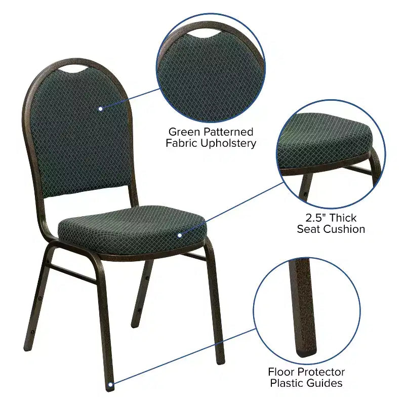 Chaise de banquet empilable à dossier dôme
