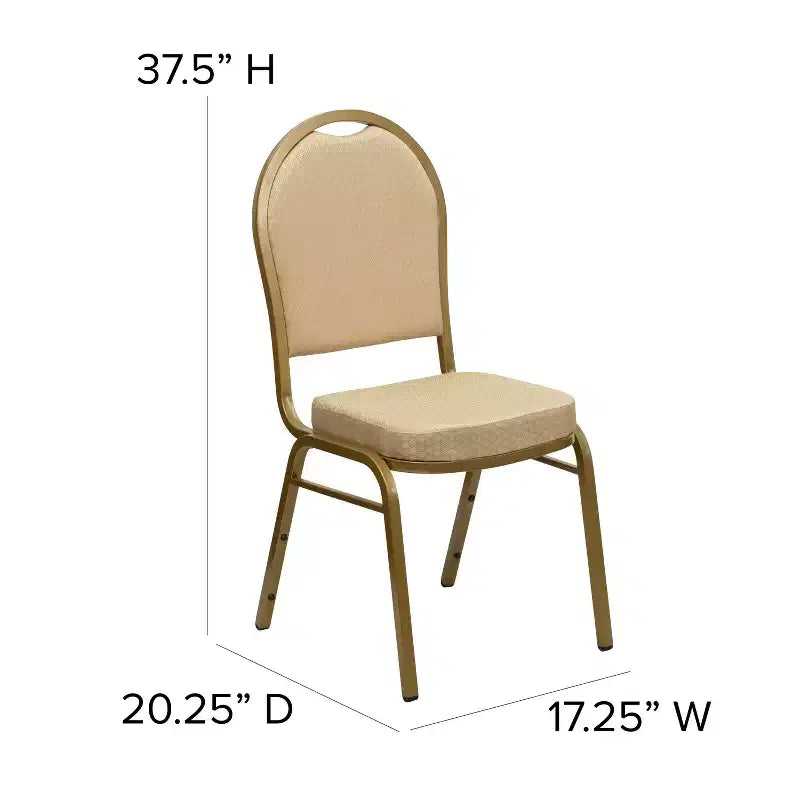 Chaise de banquet empilable à dossier dôme