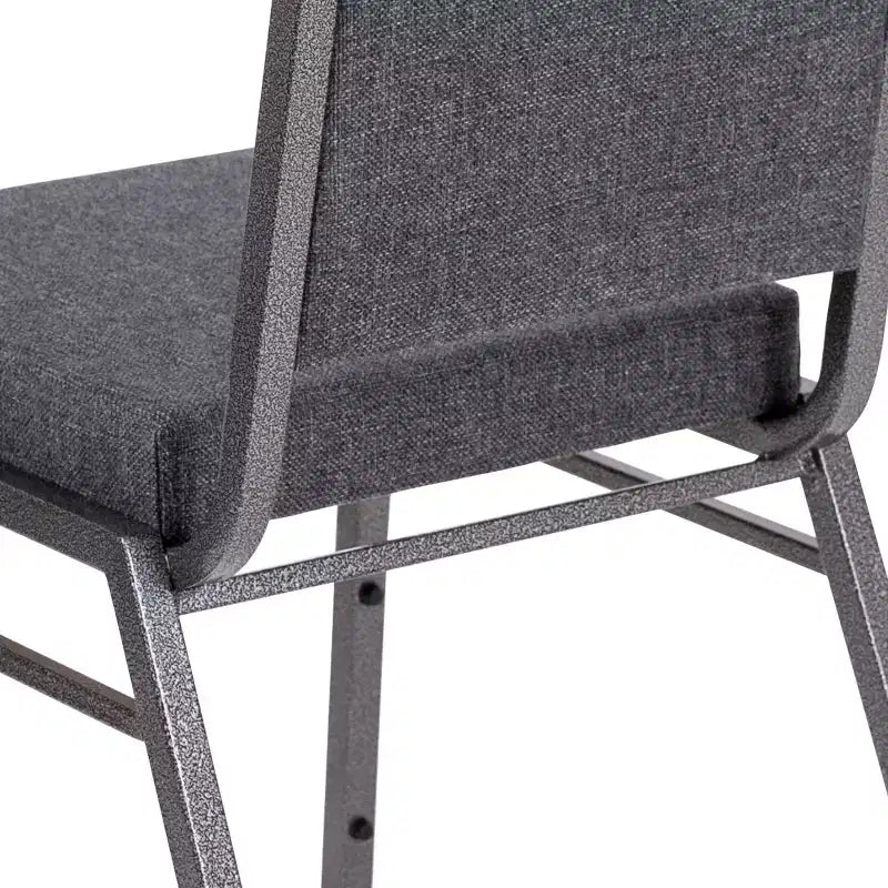 Chaise de banquet empilable à dossier carré avec cadre Silvervein