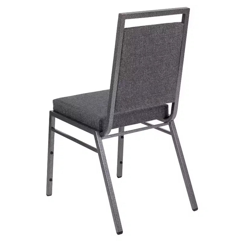 Chaise de banquet empilable à dossier carré avec cadre Silvervein