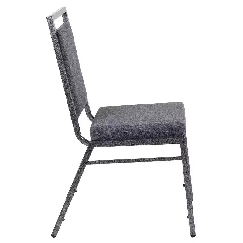 Chaise de banquet empilable à dossier carré avec cadre Silvervein