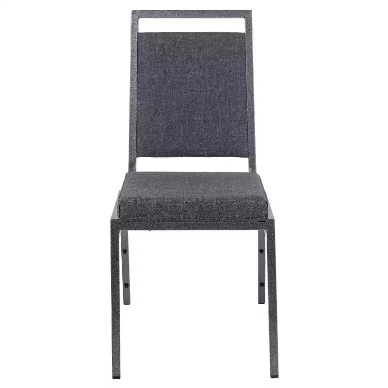 Chaise de banquet empilable à dossier carré avec cadre Silvervein