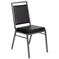 Flash Furniture HERCULES Series Square Back Stacking Banquet Chair with Silvervein Frame