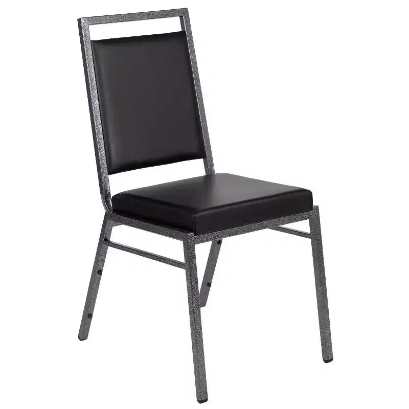 Flash Furniture HERCULES Series Square Back Stacking Banquet Chair with Silvervein Frame