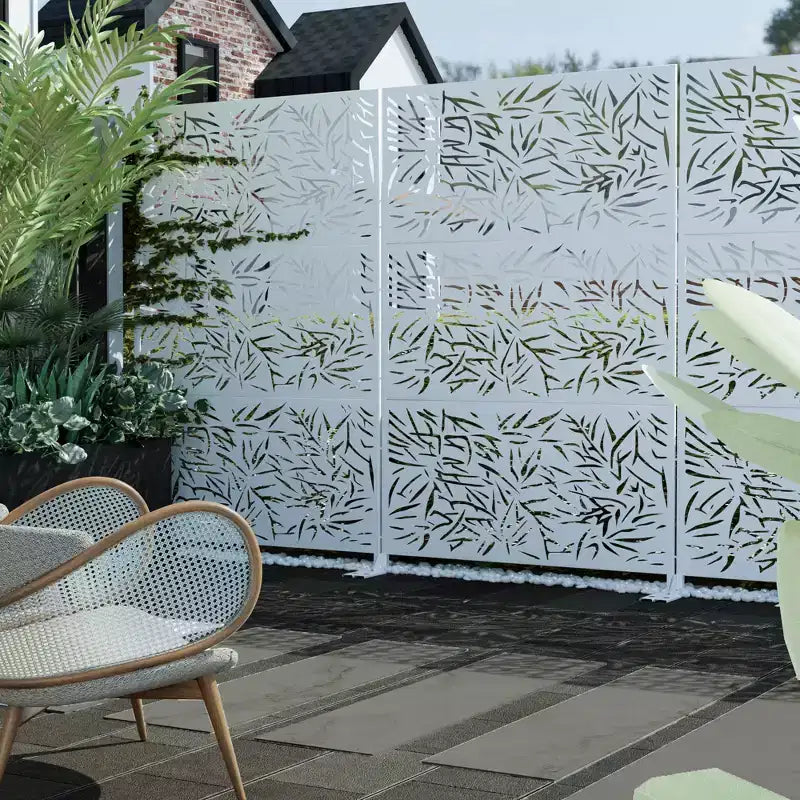 Écran d'intimité extérieur en métal, autoportant, décoratif pour patio
