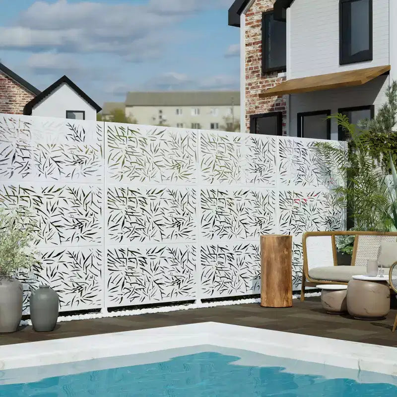 Écran d'intimité extérieur en métal, autoportant, décoratif pour patio