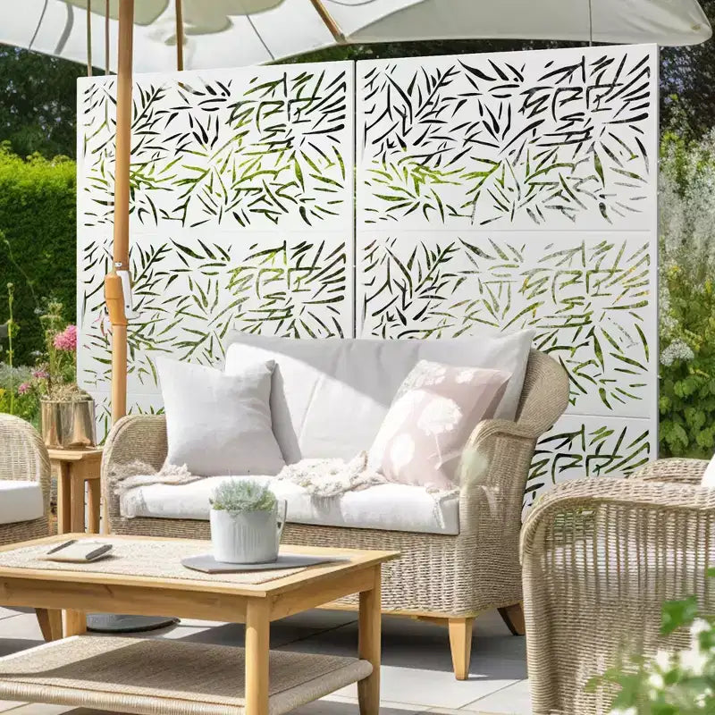 Écran d'intimité extérieur en métal, autoportant, décoratif pour patio