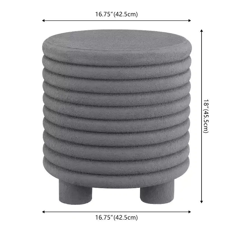 Table d'appoint minimaliste moderne à 3 pieds en forme de tambour pour l'intérieur et l'extérieur